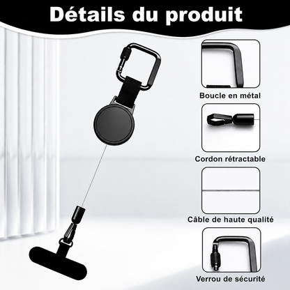 Lanière rétractable de téléphone